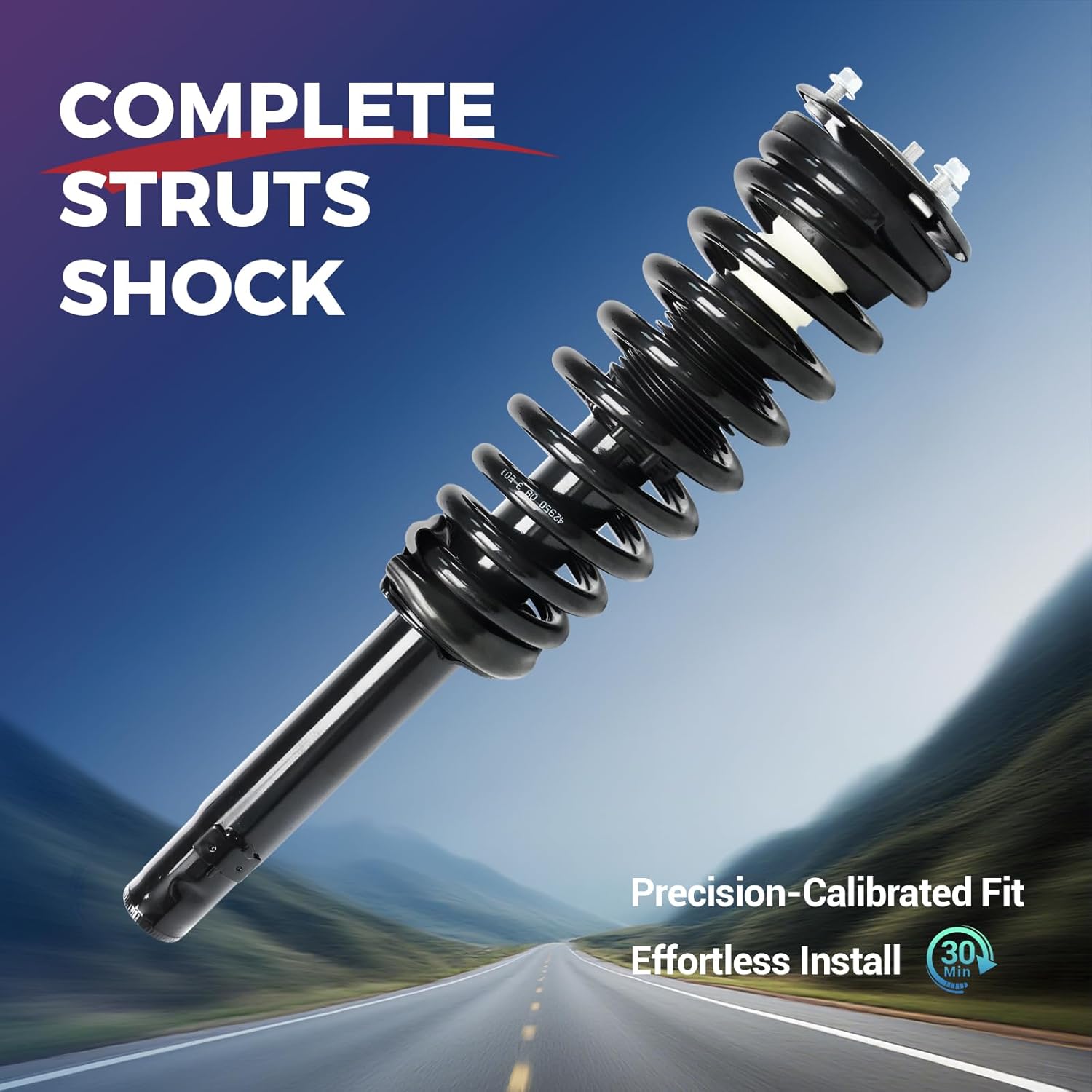 KTP Pair Front Struts and Shocks Complete Assembly For Ford Fusion L4, 2.5L 2010-2012, Mercury Milan L4, 2.5L 2010-2011 Front Shock Absorbers with Coil Springs, Replace 272596