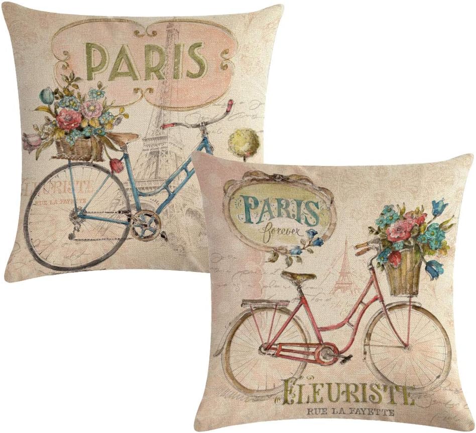 bicycle throw pillows