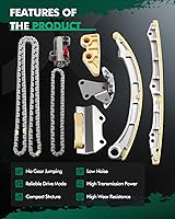 Vista 5 de SCITOO Kit de cadena de distribución para Acura RSX Type-S 2.0L l4 DOHC Eng K20A2 K20Z1 2002-2006