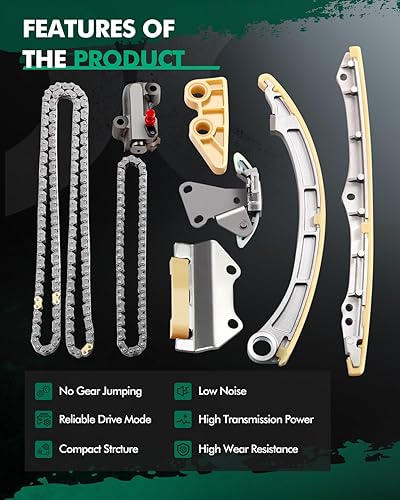 Miniatura 5 de SCITOO Kit de cadena de distribución para Acura RSX Type-S 2.0L l4 DOHC Eng K20A2 K20Z1 2002-2006