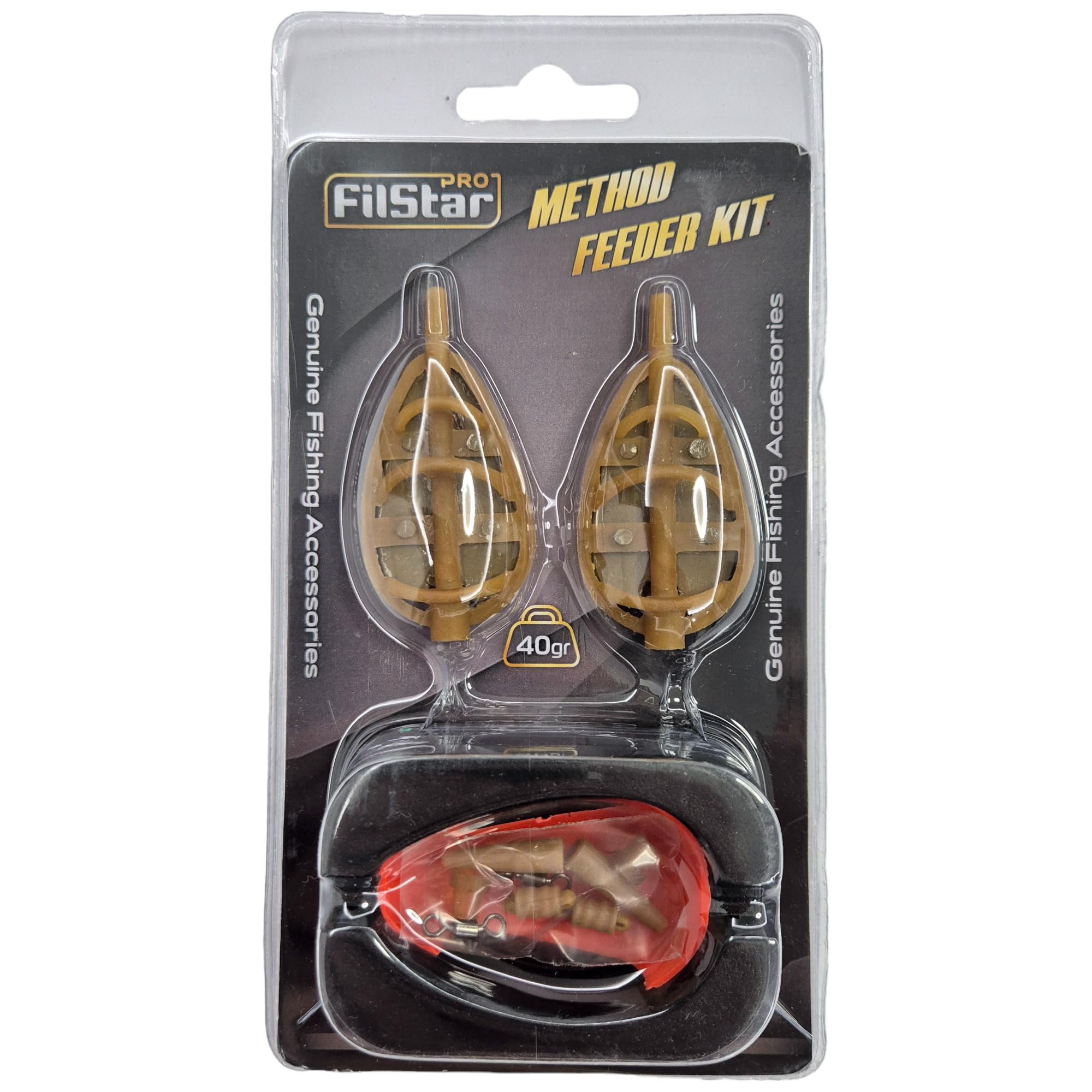 Carpfishing Accesorios Pro FILSTAR Inline Method Feeder Pesca 2x40g - Set Alimentador 2+1 - Alimentador De Método Plano - - Carpfishing Pesca Accesorios - Pescar - Fishing Set - Kit Cebadores De Pesca Carpa
