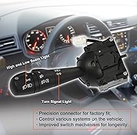 Vista 3 de X AUTOHAUX 8201167981 Interruptor de luz de señal de giro Columna Conjunto de interruptor multifunción para Renault Clio IV Hatchback 2012-2016