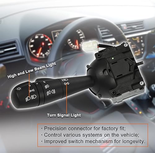 Miniatura 3 de X AUTOHAUX 8201167981 Interruptor de luz de señal de giro Columna Conjunto de interruptor multifunción para Renault Clio IV Hatchback 2012-2016 para