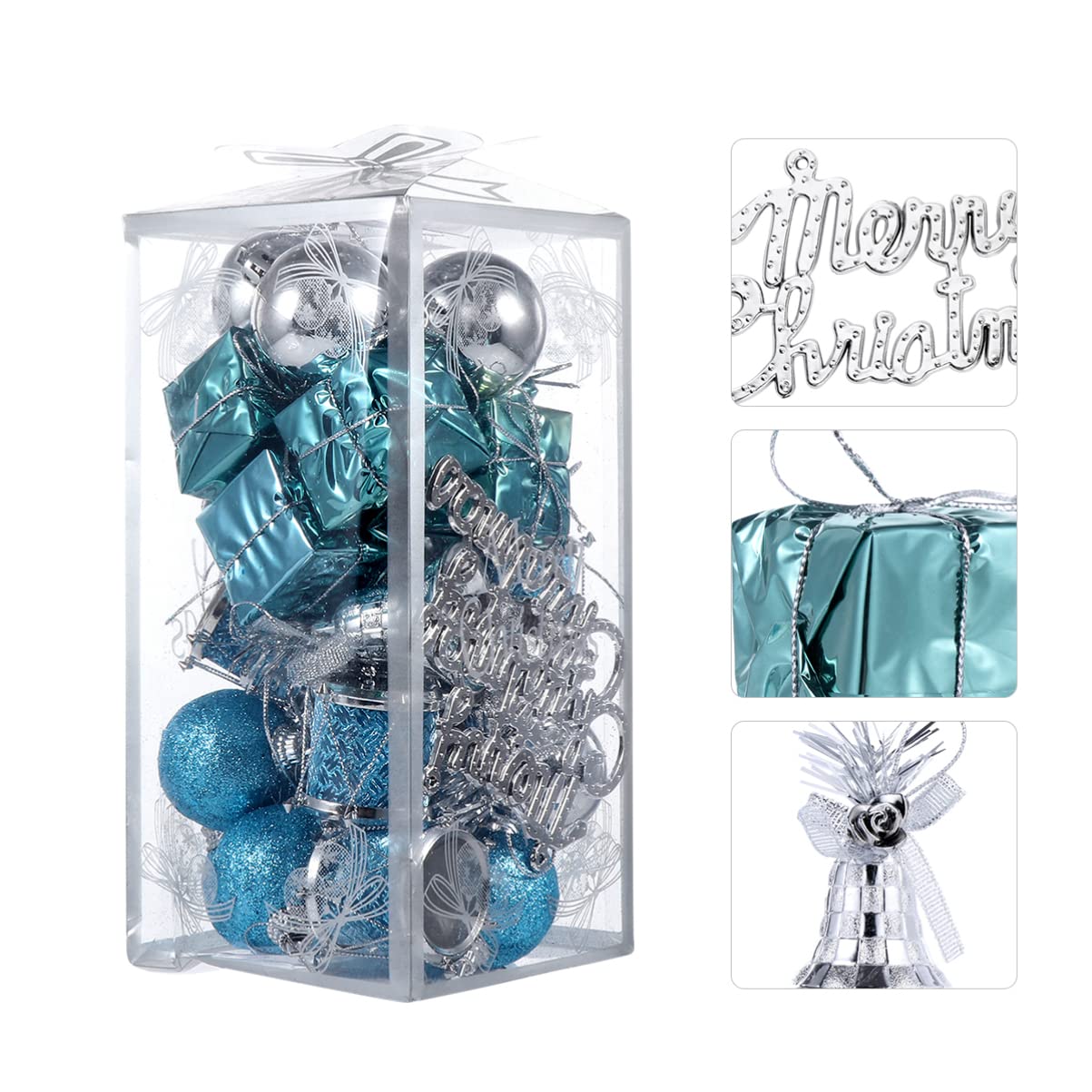 Campana a mano, campanelle, campanelle for la casa, 1 set di 32 pezzi Ciondolo for albero di Natale Decorazione da appendere Albero di Natale Ciondolo Sfere Campane Mini tamburo for la casa Albero di