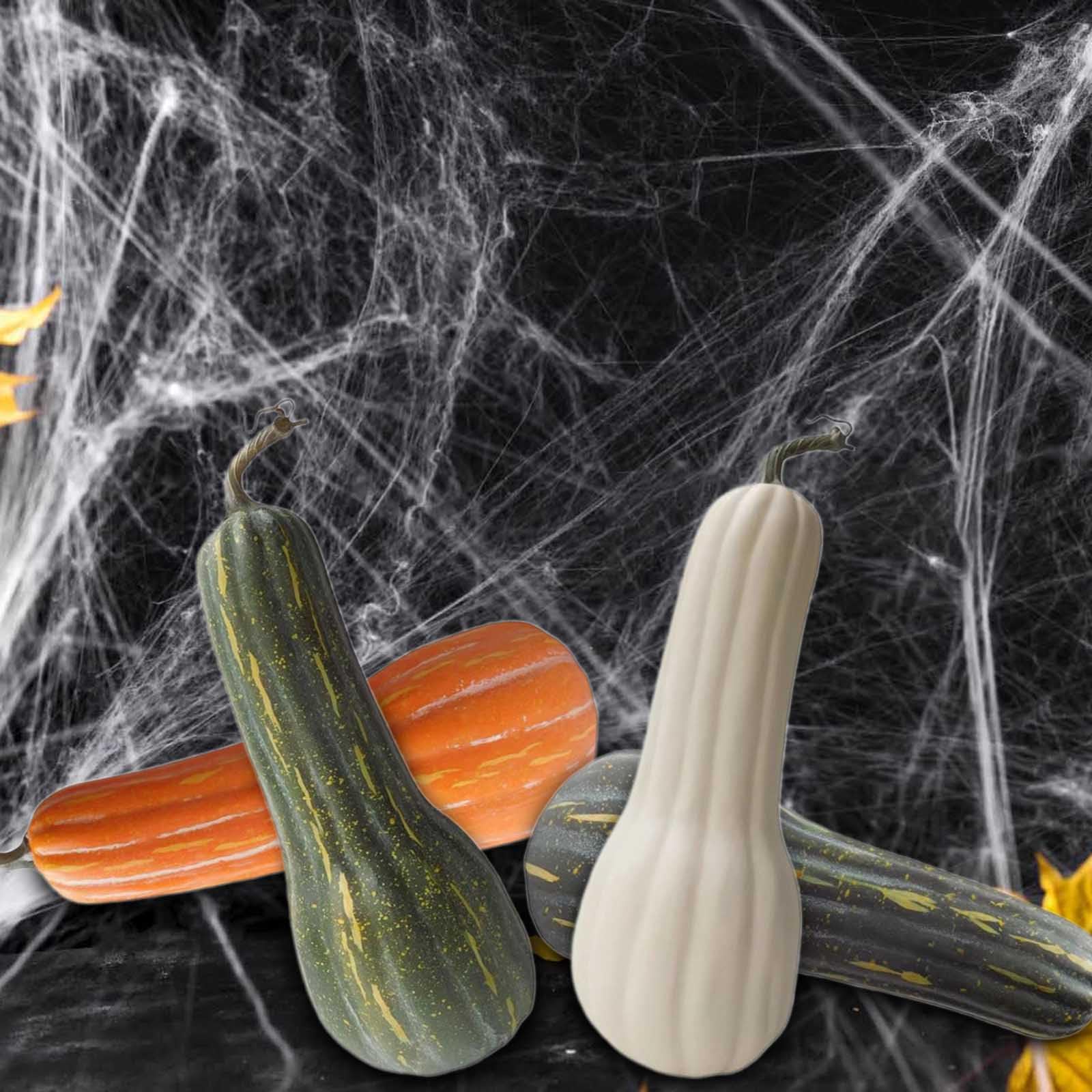 Zucche Artificiali Realistiche zucche Lunghe finte in Schiuma per l ' Esposizione cestini Puntelli fotografici Decorazioni per Ringraziamento Zucca Artificiale