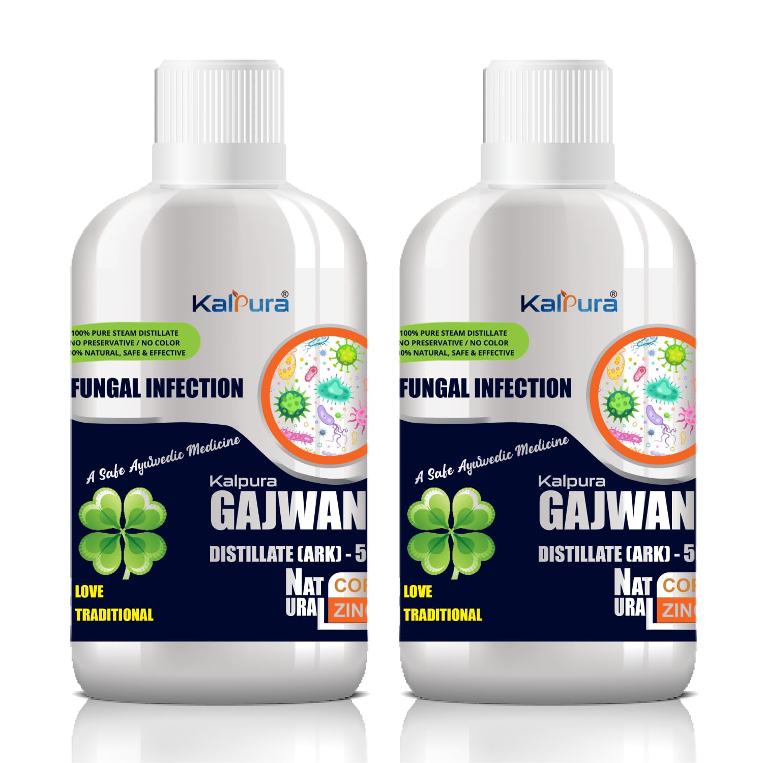Kalpura Gajwan Ark – 100% Pure Distillate | Supports Respiratory Health, Skin & Heart Wellness | Helps Regulate Body Temperature | No Artificial Colors or Chemicals | 1000ml (Pack of 2 – 500ml Each)