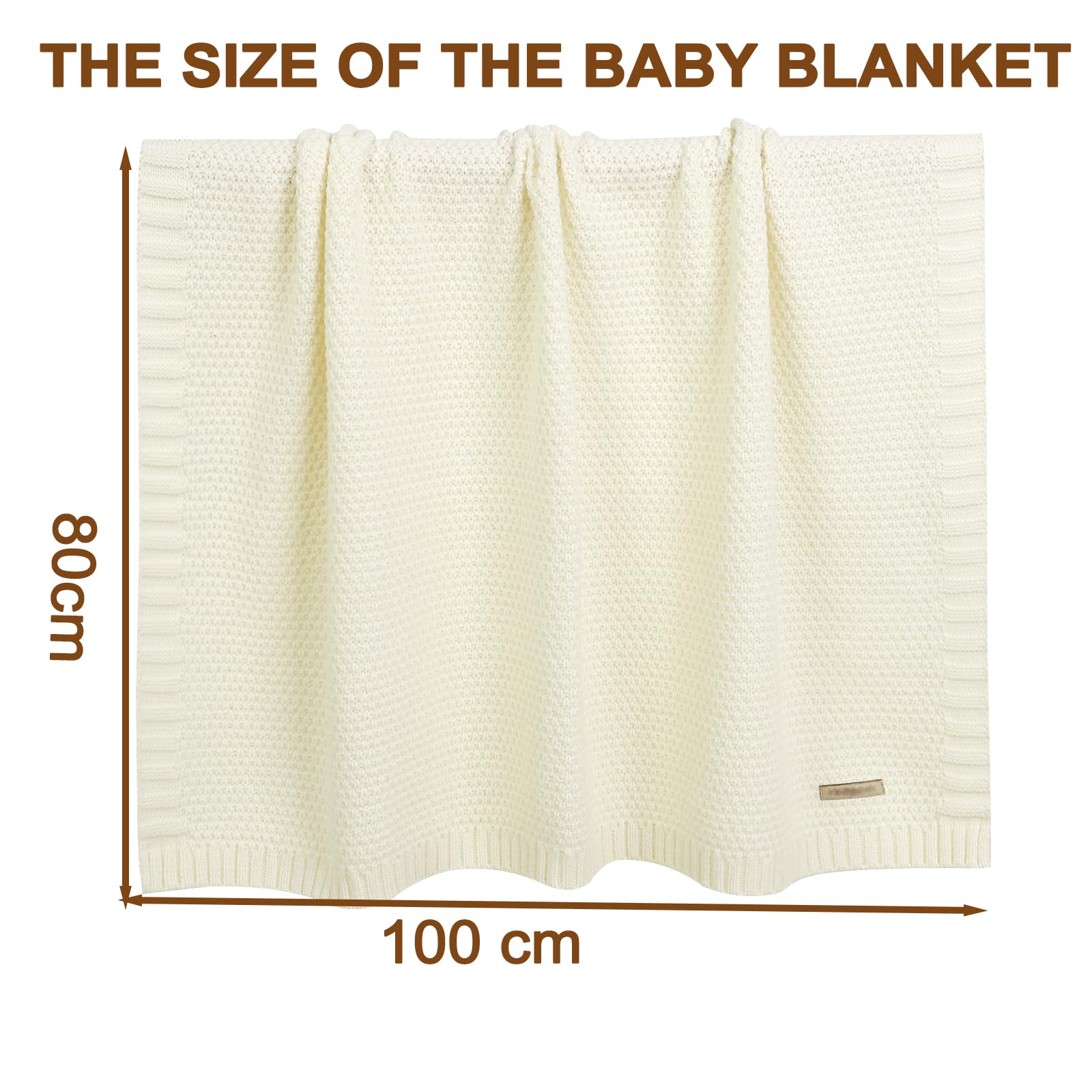 Odot Mantas para Bebés 80 x 100 cm Mantita Bebe - Tejido de Punto Acrílico, Suave Baby Blanket Ideal para Bebés y Niños Pequeños, Accesorio Bebé Bebe Recién Nacido