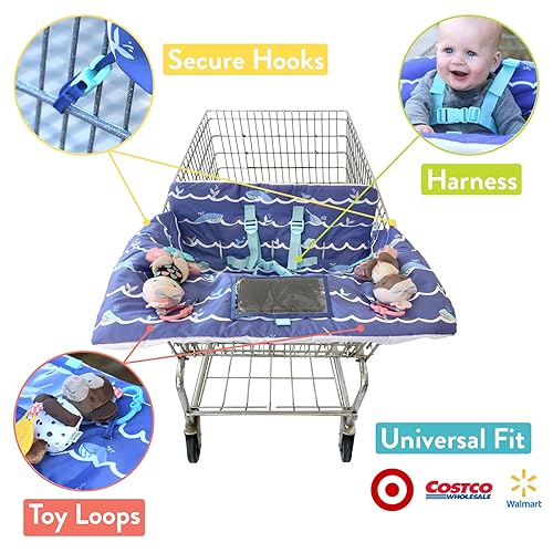 Miniatura 7 de Travel Bug Funda para carrito de compras para bebés y niños pequeños y funda para silla alta - Chevron
