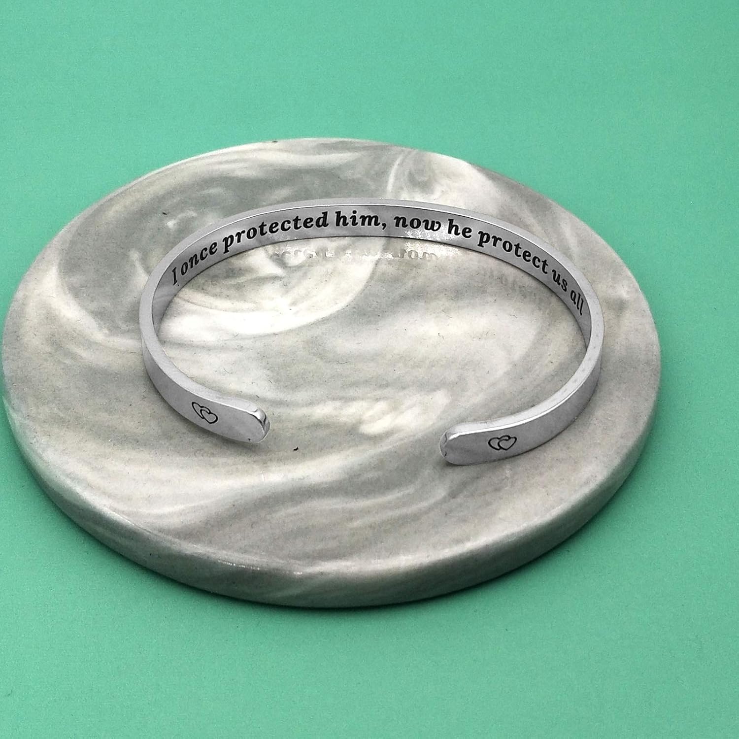 Baipilu Military Mom Cuff Bracelet Gift Army Mom Jewelry Mother's Day Gifts Navy Mommy Air Force Mother Jewelry Birthday Christmas Bracelet From Son Daughter - Image 2