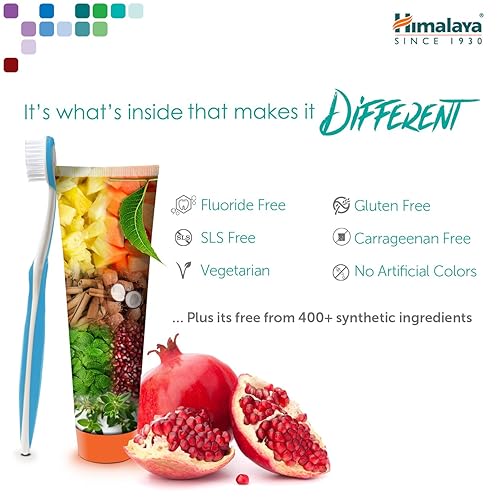 Miniatura 4 de Himalaya Botanique Pasta de dientes de cuidado completo simplemente menta reductor de placa para dientes más brillantes y aliento fresco 529 oz 2