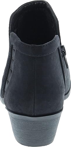 Miniatura 4 de Soda CHANCE - Botines al tobillo con tacón cuadrado tipo bloque para mujer, diseño con detalles calados