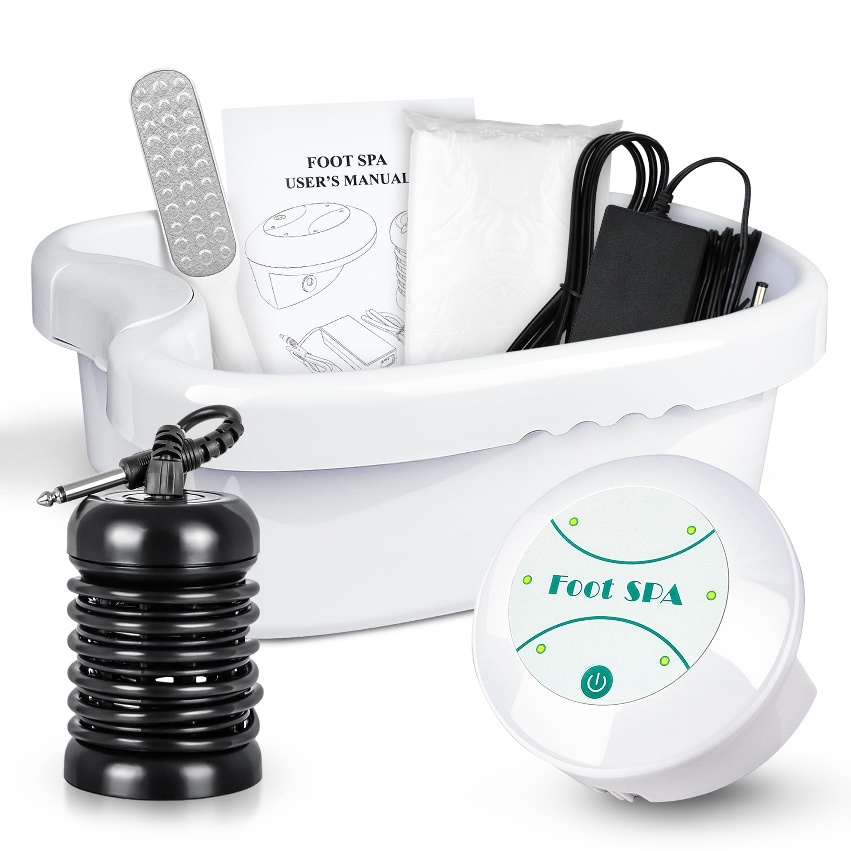 Ionic Foot Bath Detox Machine, Ionic Foot Spa Home Use with Foot File White
