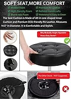 Vista 5 de Taburete ajustable resistente – Taburetes con ruedas giratorias de bloqueo – Taburetes giratorios sin respaldo para belleza, peluquería, spa, hogar