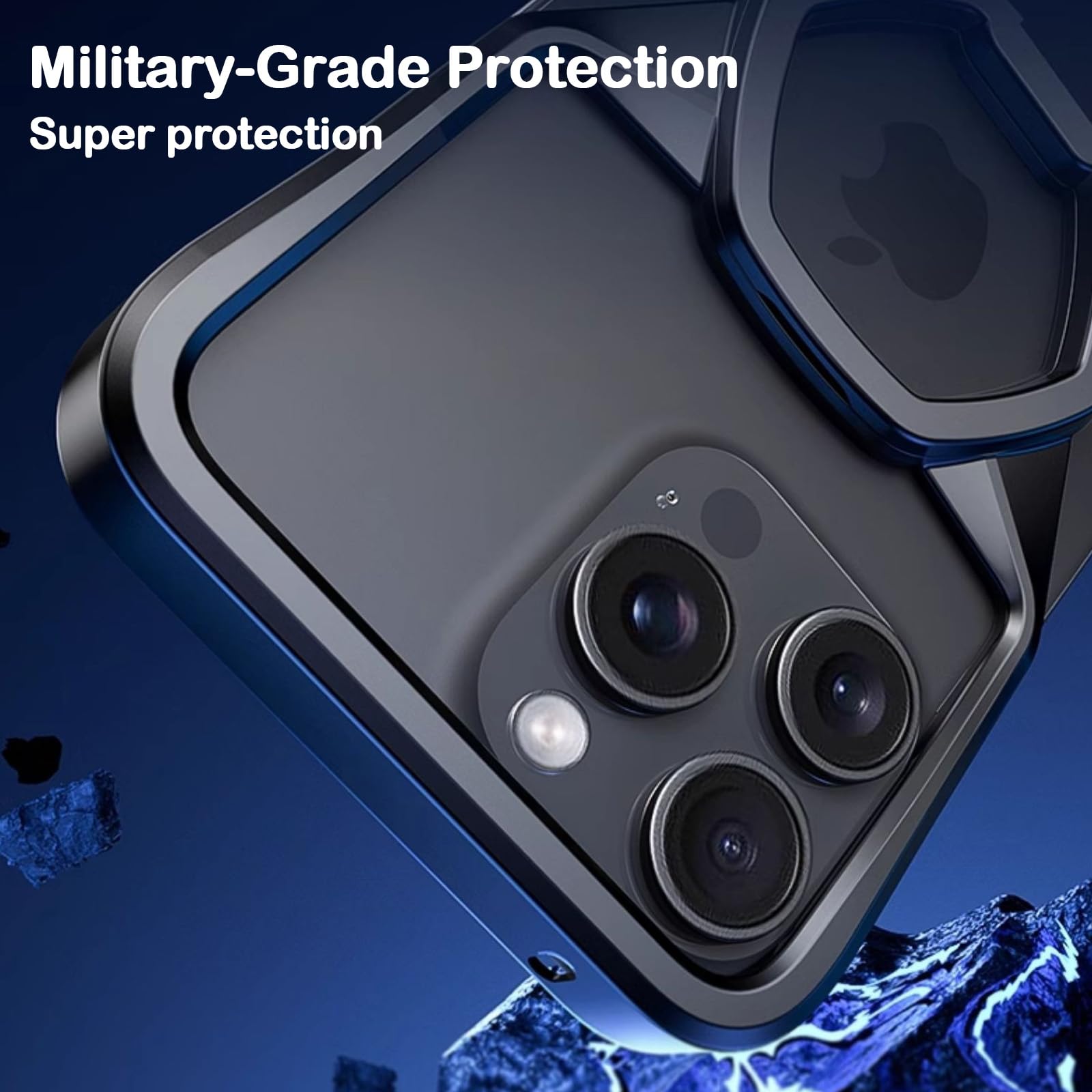 Funda para iPhone 14/14 Pro/14 Pro MAX, Disipación de Calor Sin Marco de Metal con Soporte Ajustable en Múltiples Ángulos, a Prueba de Golpes, Compatible con MagSafe