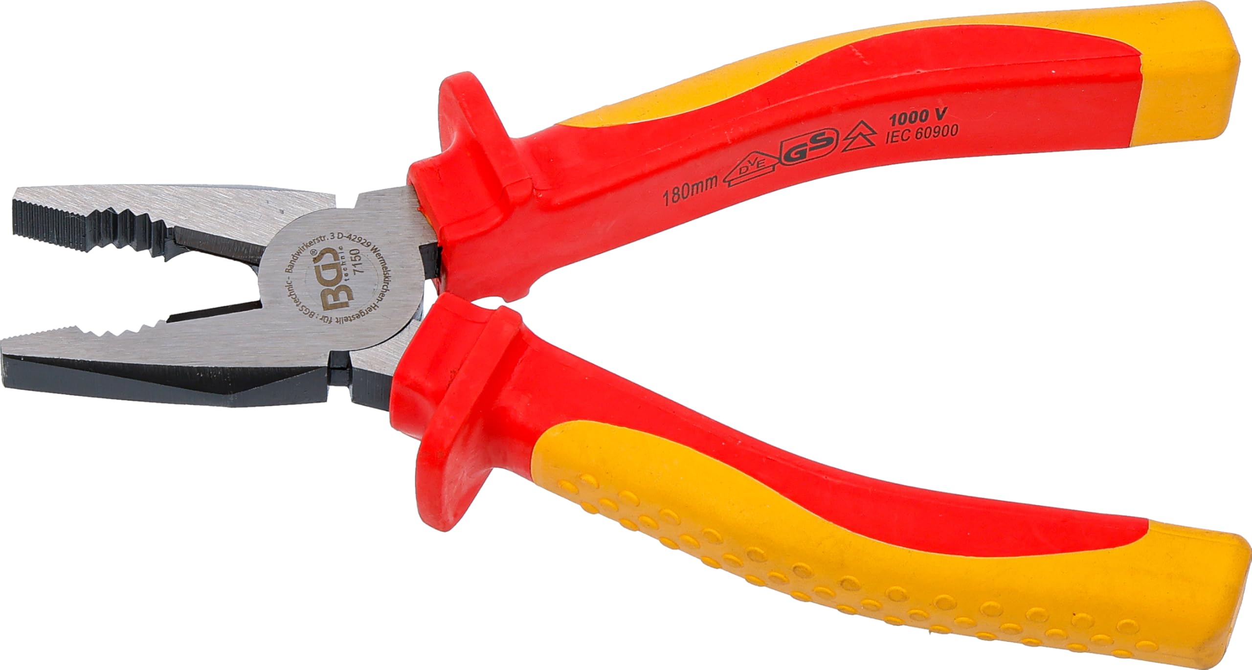 Pince universelle VDE 180 mm BGS 7150 ideale pour couper et serrer les fils electriques