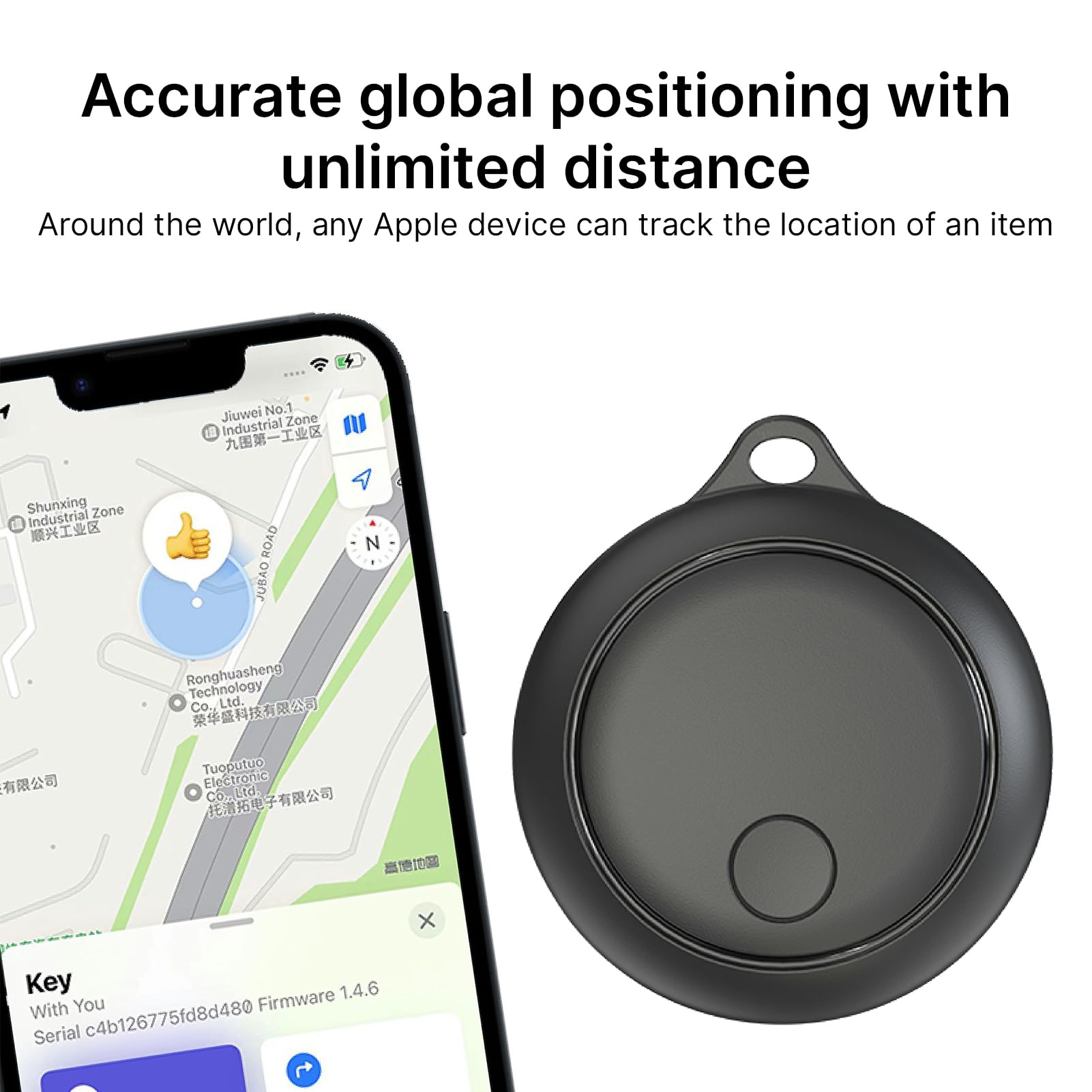 BT Tracker Item Finder fonctionne avec Find My, lot de 4 localisateurs d'articles à piles avec support de chaîne, message push et alarme sonore pour clés, portefeuille, bagages,