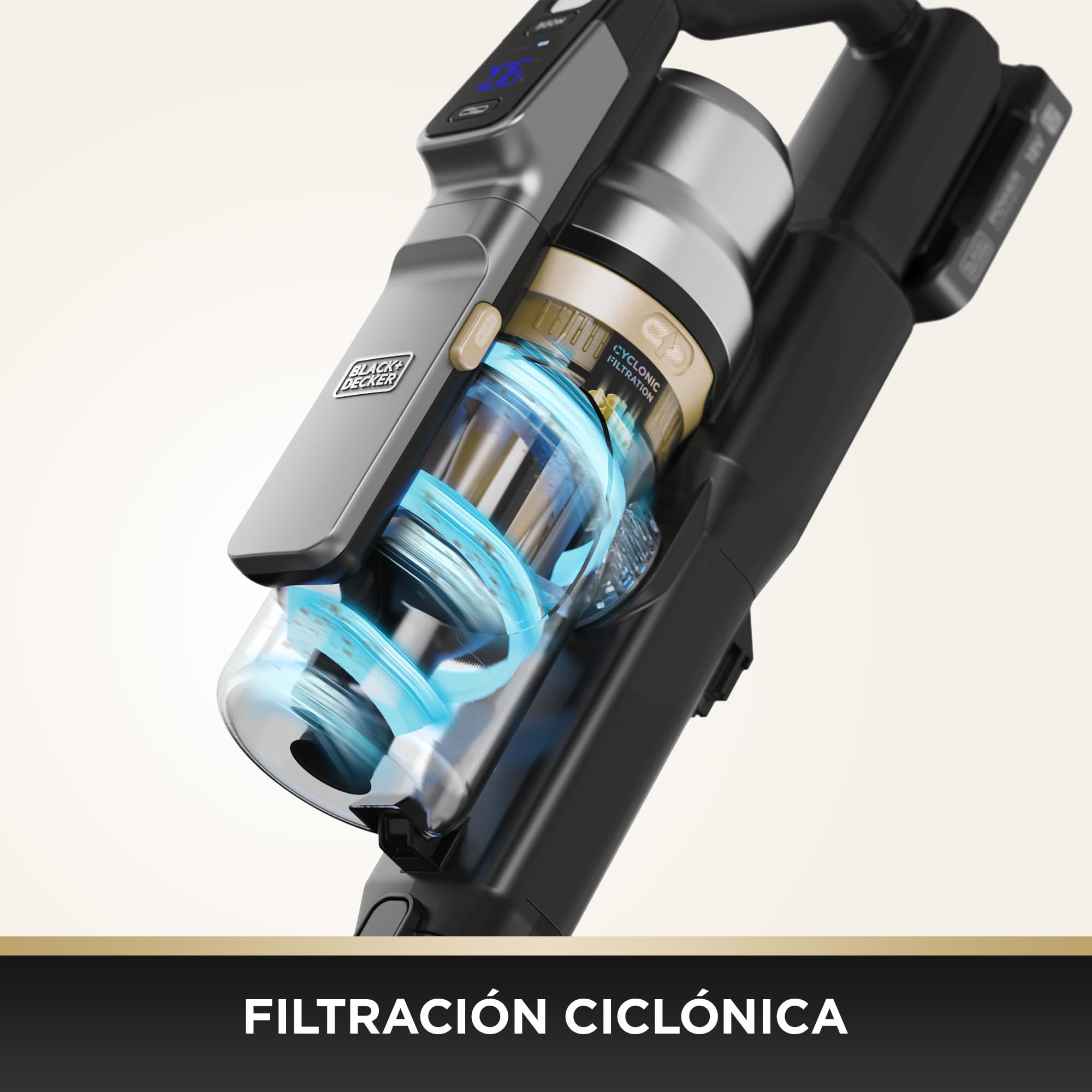 BLACK+DECKER POWERSERIES PREMIER Aspiradora escoba sin cable de 18 V, BSV525BLPA-QW