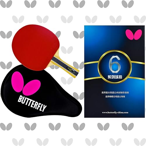 Butterfly 603 Shakehand, raqueta de ping pong con funda