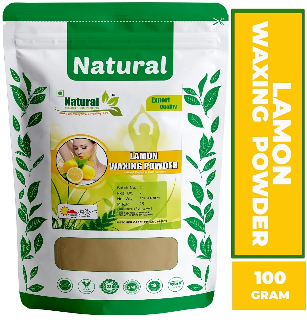 Natural Health and Herbal Products Unisex Adult Lamon Flavour Waxing Powder Instant Hair Remover For All Types Of Hair & Skin, Hands, Legs, Underarms, Bikini (Private Part) Area (100 G), Pack Of 1 2 71a I74HTBL. SL1051