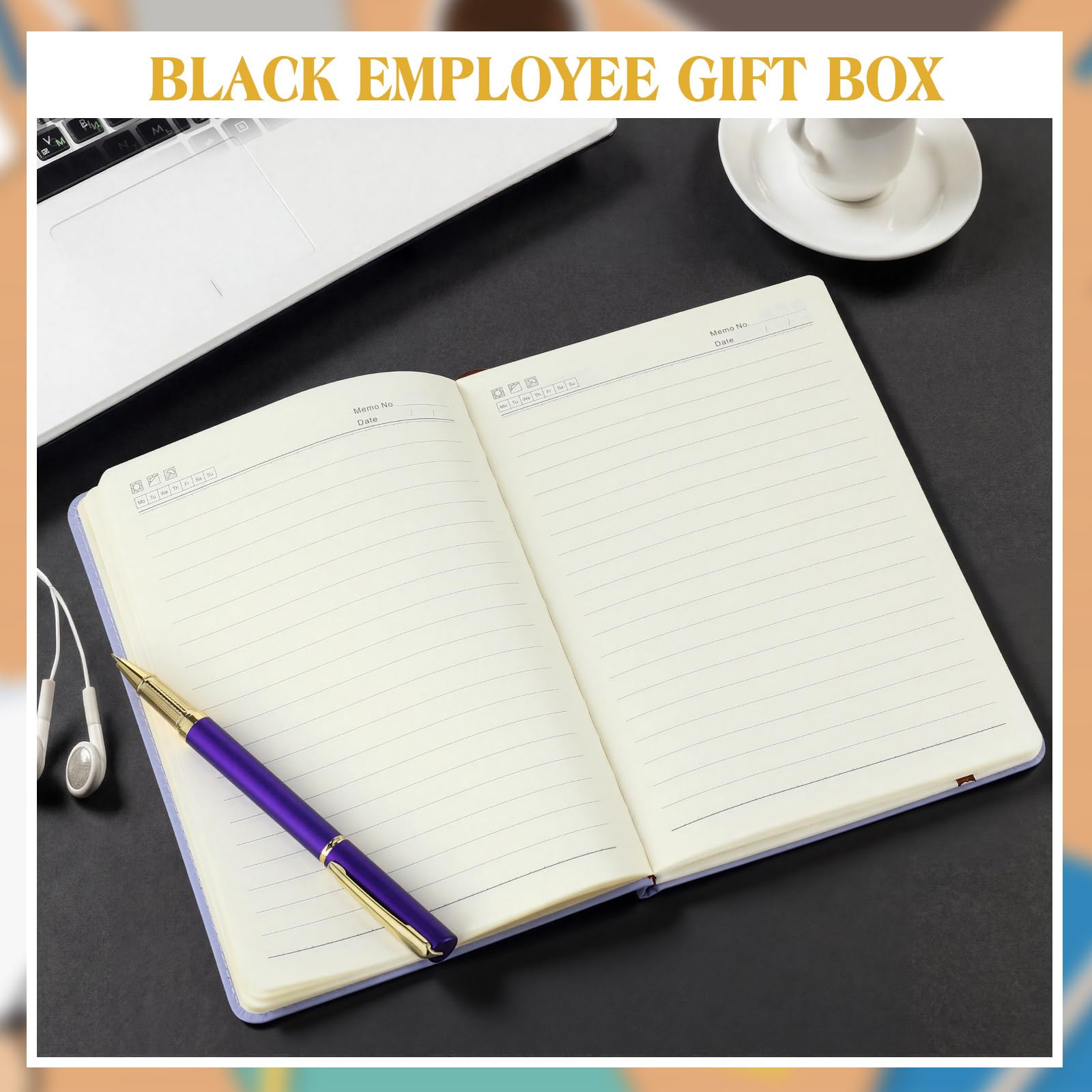 Hungdao 3 Pcs Best Principal Appreciation Gifts for Men Women A5 Leather Journal Principal Notebook with Ballpoint Pen Bags Box for Educator Retirement Birthday Teacher Coworker(Purple)