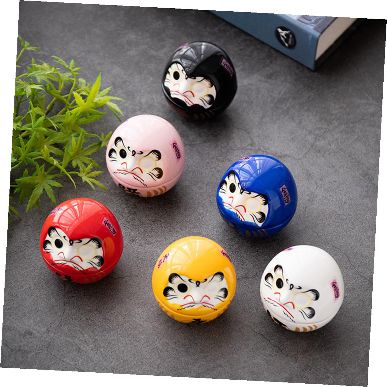 Gatuida 6piezas Adornos de Gato Suerte Japoneses de Cerámica Decoración para Escritorio Adorable Estatua para Vaso Manualidades para Decoración de Hogar