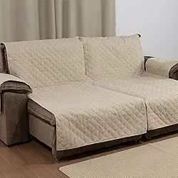 CAPA PARA PROTETORA DE SOFÁ RETRÁTIL E RECLINÁVEL DE DOIS LUGARES DE 1,20M TOTAL 2,40M X 2,40M ALTURA (Bege)