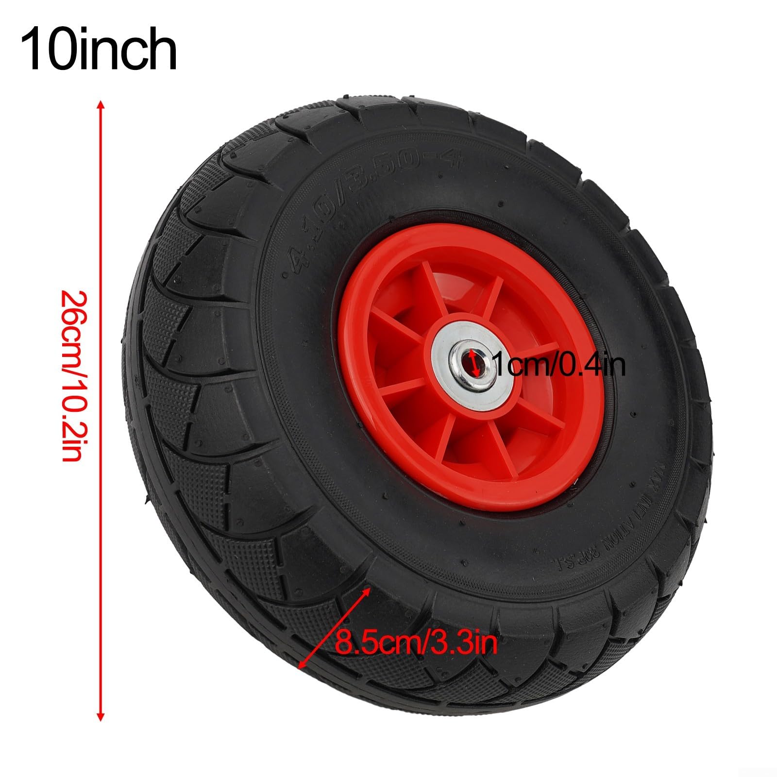 Kinder Elektroauto Reifen aus Gummi Luftreifen für Kinderfahrzeuge Dreirad für MOTORRAD Spielzeug Auto Ersatzrad Robust 8 Zoll Schwarz(1.0cm 10inch)