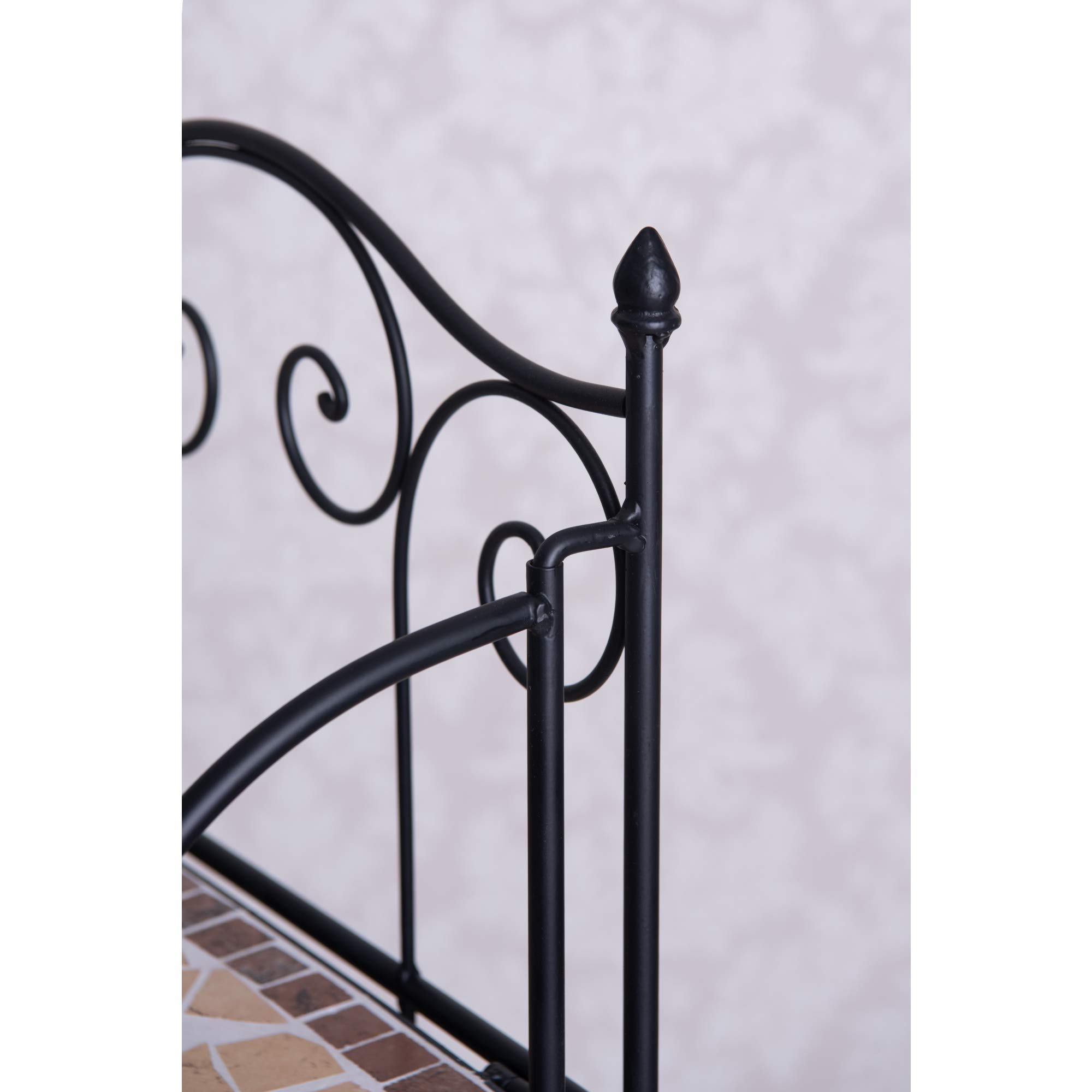 dszapaci Blumentreppe Mosaik 115cm hoch 45cm breit Pflanztreppe Wandregal Garten Metall Mosaik Blumenregal Metallregal Balkon Draußen