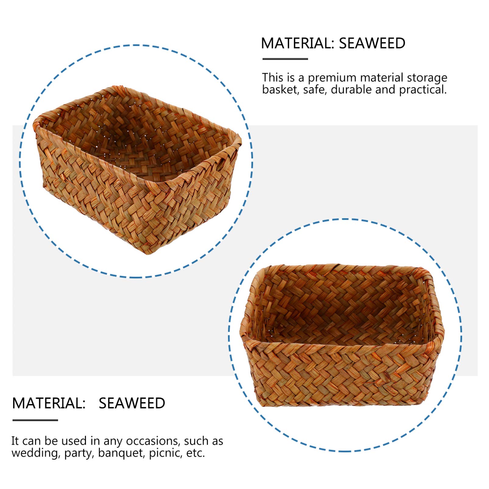 Panier De Rangement Aboofan - Corbeille Tissée Avec Couvercle Pour Aliments
