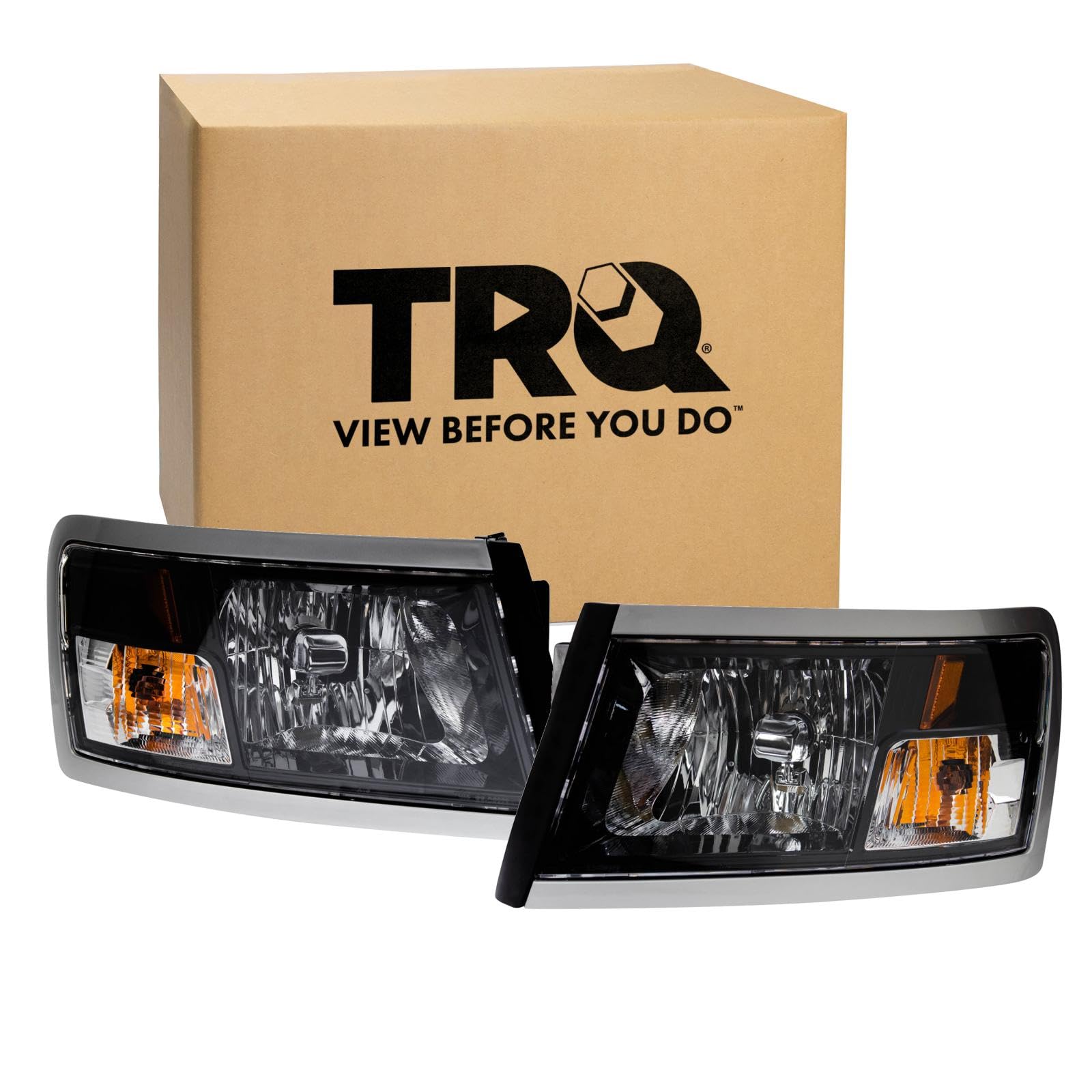 TRQ Headlight Assembly Set Driver & Passenger Side FO2502153 FO2503153 Compatible with 97-07 Ford — view 79