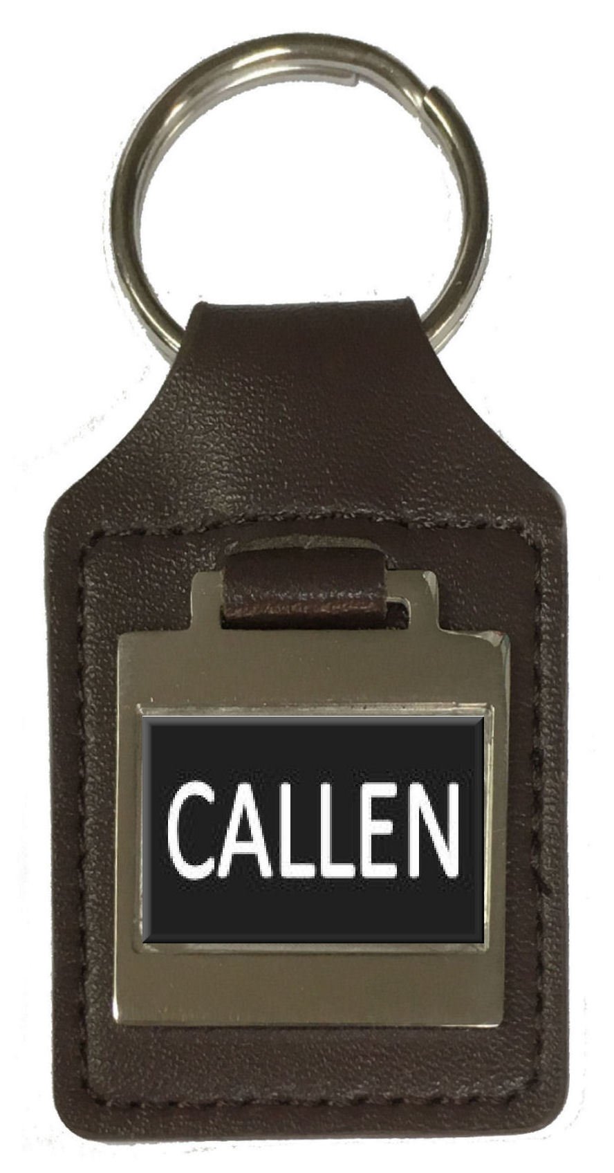 Llavero de cuero Nombre de cumpleaños Grabado opcional - Callen