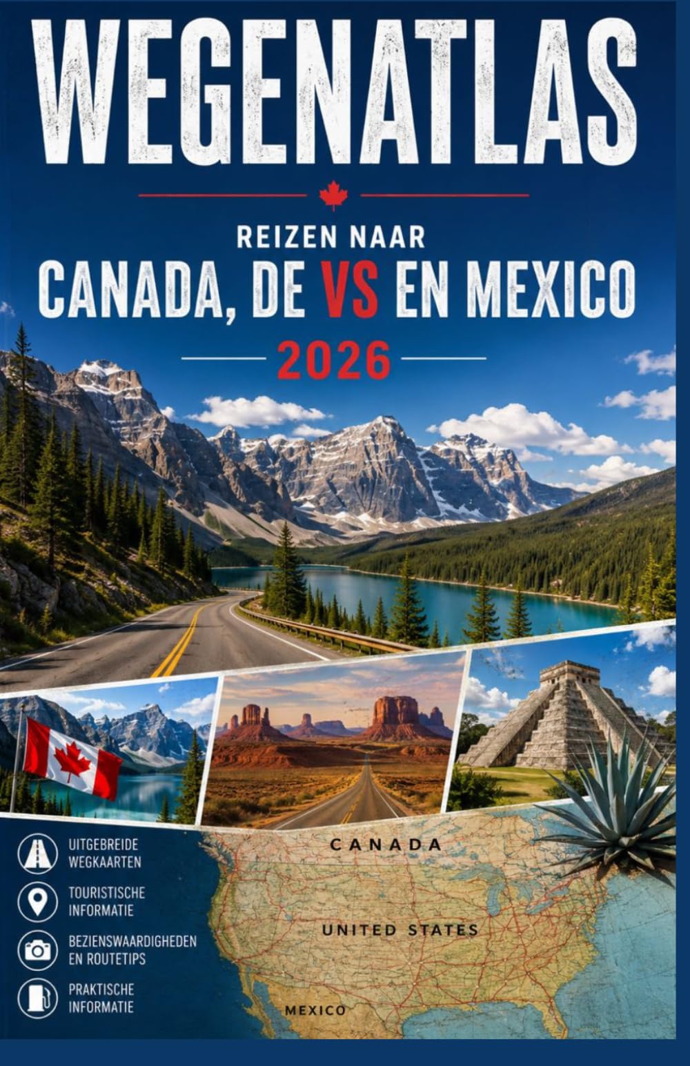 WEGENATLAS: REIZEN NAAR CANADA, DE VS EN MEXICO 2026