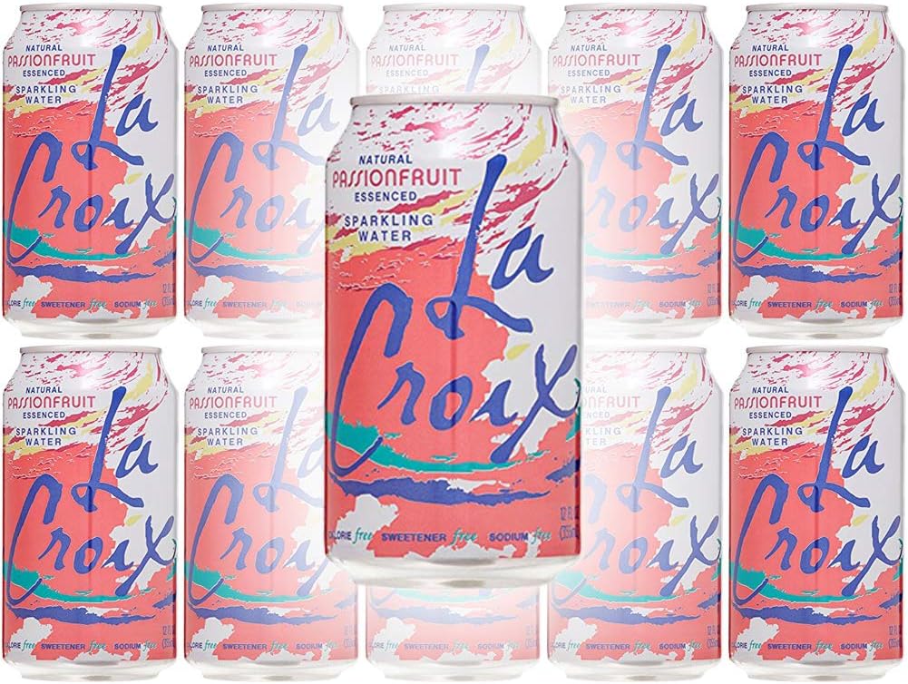 La Croix Passionfruit Naturally Essenced Flavored Sparkling Water, 12 oz Can (Pack of 10, Total of 120 Oz)