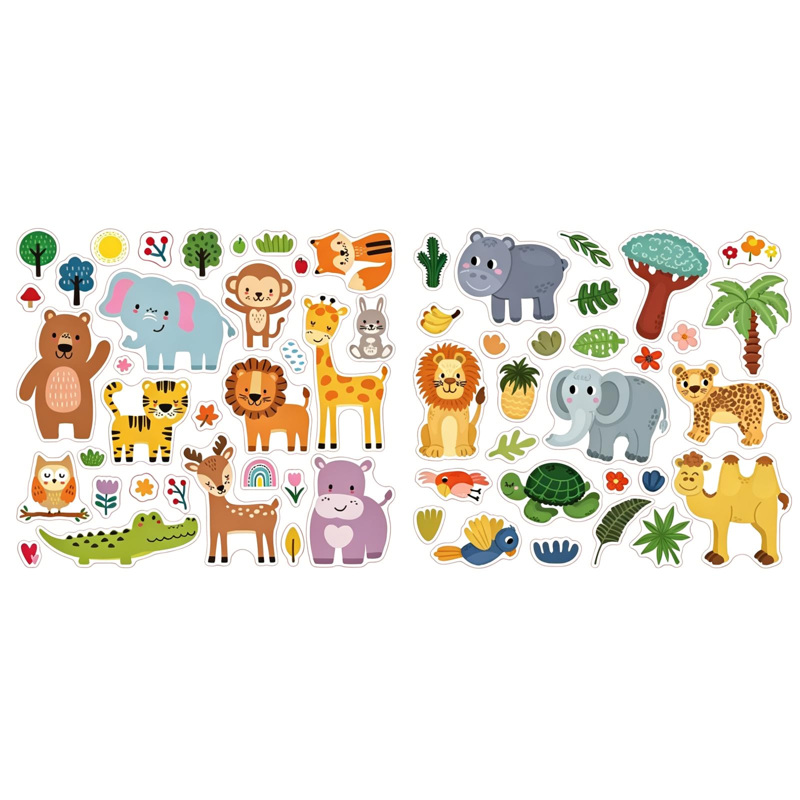 Vspek 6 Pcs Animals Stickers, Bike Stickers for Frame, Waterproof Skateboard Sticker, Helmet Sticker, DIY Cartoon Decoration for Bicycle Room Wall Cabinet Window Laptop Motorcycle Car Decals