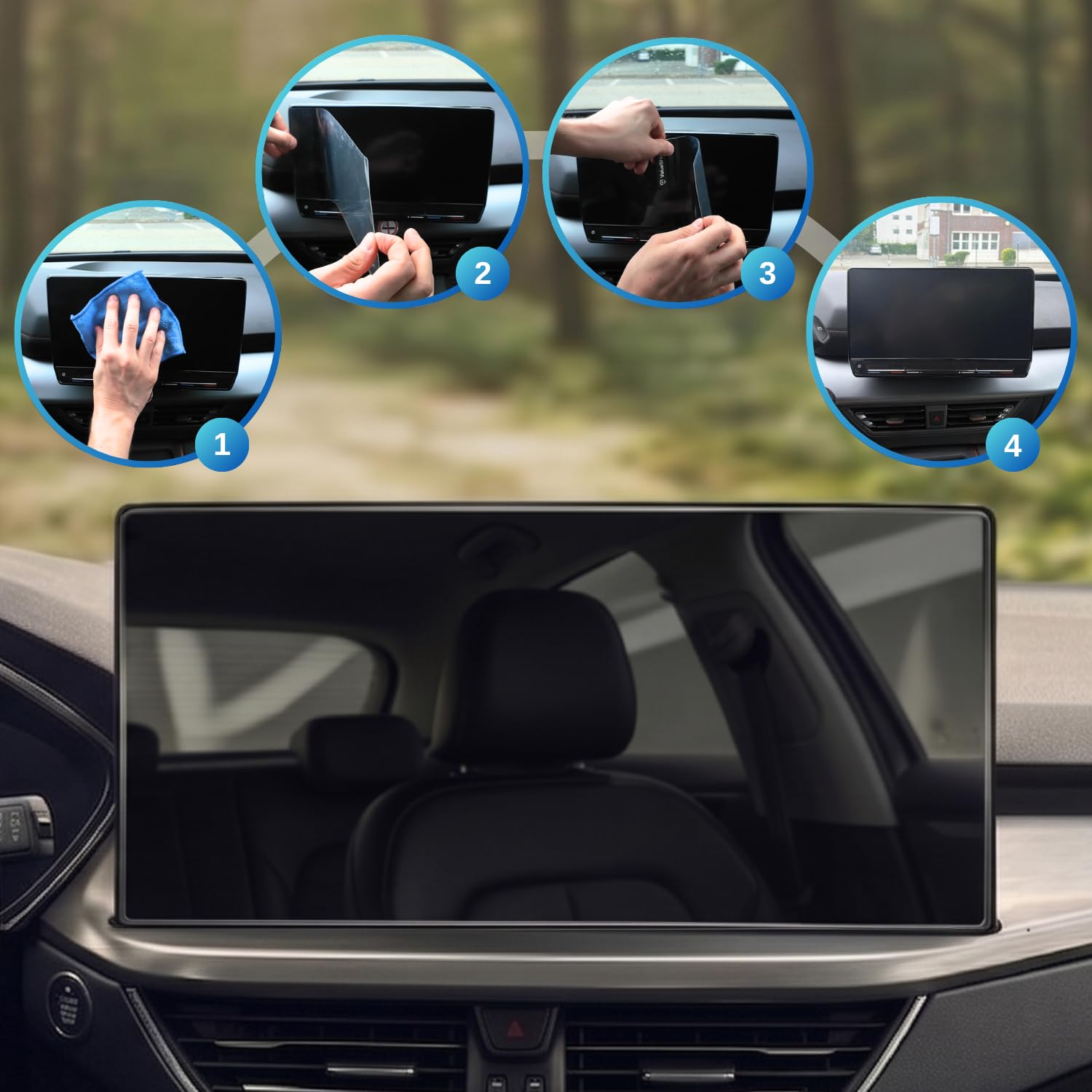 Displayschutzfolie transparent passend für Mercedes E-Klasse W214, S214, X214 2023-2030: Superscreen Tacho, Radio, Multimedia, Navi, Bildschirm, Infotainment Touchscreen