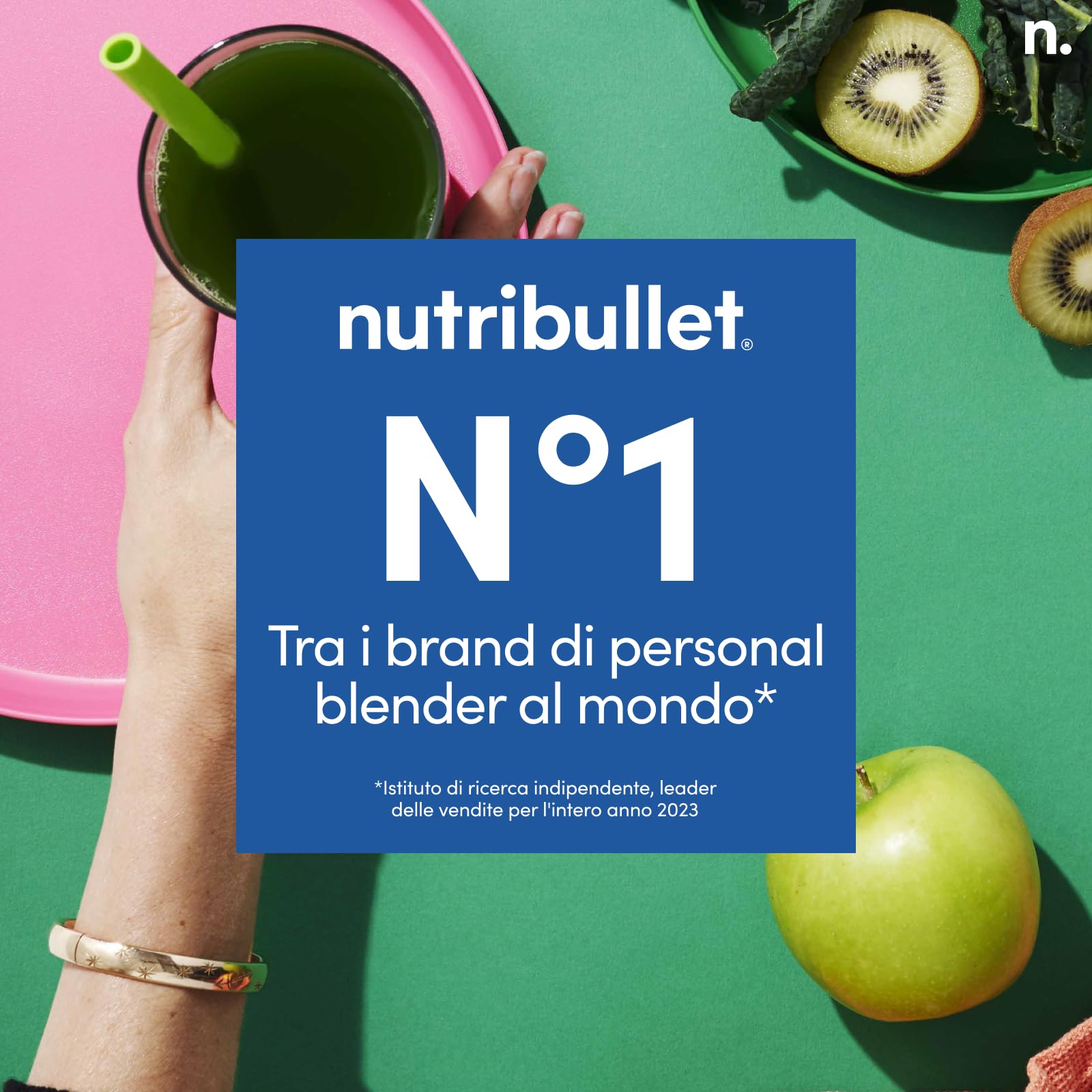 Nutribullet Pro 1200, Frullatore Elettrico, Tritatutto, Frullatore Smoothie, Frullatore Tritatutto Multifunzione, 1200w di potenza, bicchieri da 700ml e 900ml, nero, NB120MB