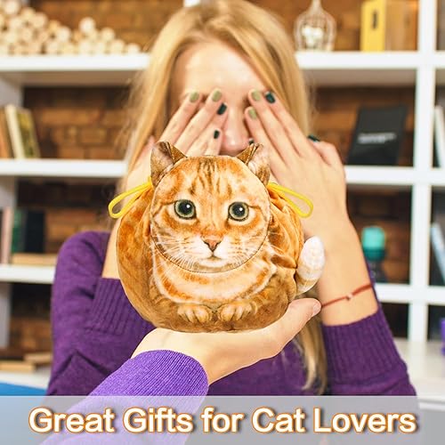 Miniatura 5 de Topaweson Bolsa de cosméticos para gatos, Naranja, Gato de jengibre