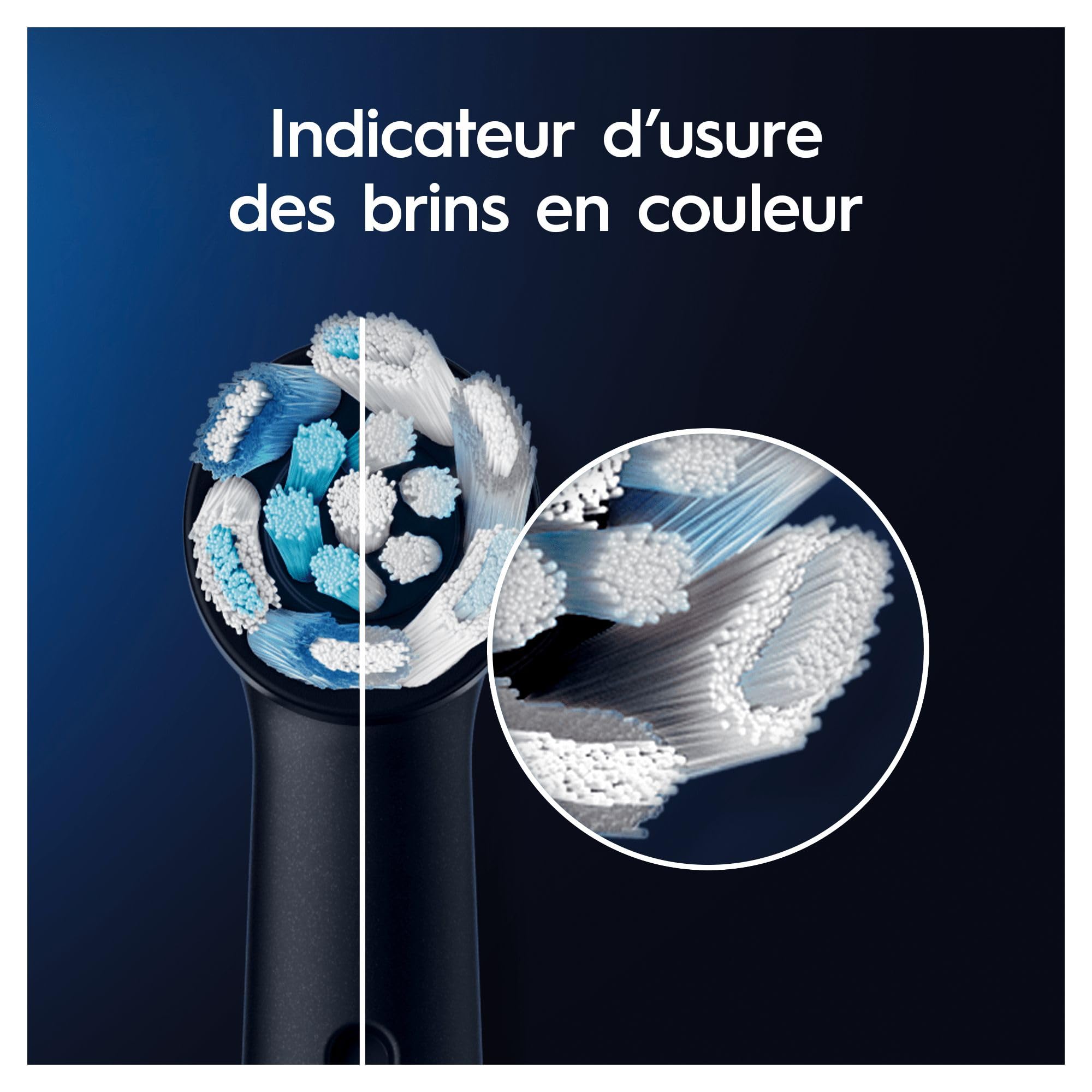 Oral-B iO Ultimate Clean Brossettes Noires De Rechange, Embouts Ronds S’Adaptant Aux Dents, Éliminent La Plaque Dentaire, Pour Les Brosses Électriques Magnétiques, Emballage Carton, Lot de 6