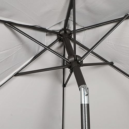 Miniatura 87 de Blissun Sombrilla de patio de 7.5 pies, sombrilla de patio, sombrilla de mercado al aire libre con botón de inclinación y manivela (bronceado)