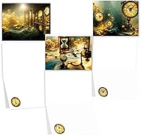 Vista 40 de The Best Card Company 20 Assorted Blank Notes Bulk Box Set 4 x 5.12 Inch with Envelopes (10 Designs, 2 Each) Bold Bouquets AM10345OCB-B2x10