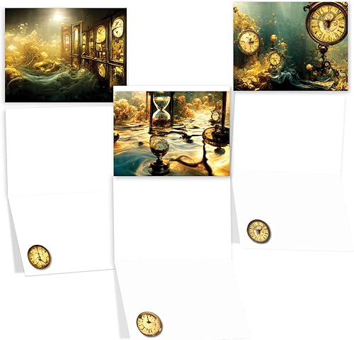 Miniatura 40 de The Best Card Company 20 Assorted Blank Notes Bulk Box Set 4 x 5.12 Inch with Envelopes (10 Designs, 2 Each) Bold Bouquets AM10345OCB-B2x10