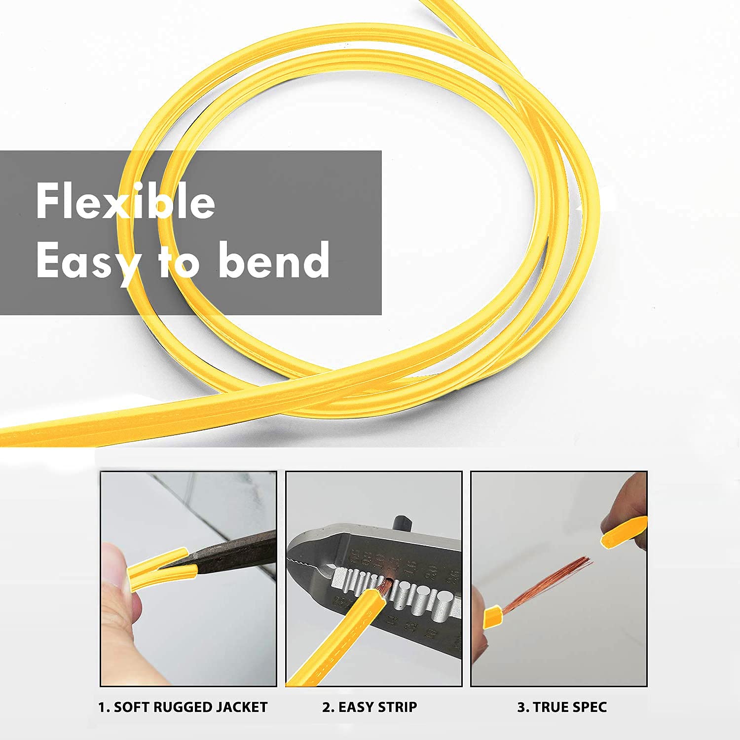 MALLA Copper Wire with Triple Layer PVC Coating, Single Core Flexible Electric Cable for Domestic & Industrial Connections (1.0 mm, 90m Long, Yellow, 2 Pcs), (MLWC06_2) — Amazon image 6