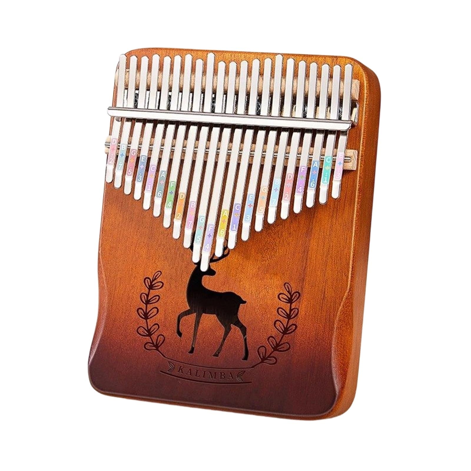 Kalimba De 17 Y 21 Tonos Un Instrumento De Estilo De Dedo Con Dibujos Coloridos Adecuado Para Principiantes(9)