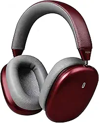 ANC Wireless Over Ear Headphones with Mic & Touch Control,Stylish Metal Design,80H Playtime, Detachable Magnetic Ear Pads,Noise Cancelling Over the Head Headphones for Work, Travel & Gaming