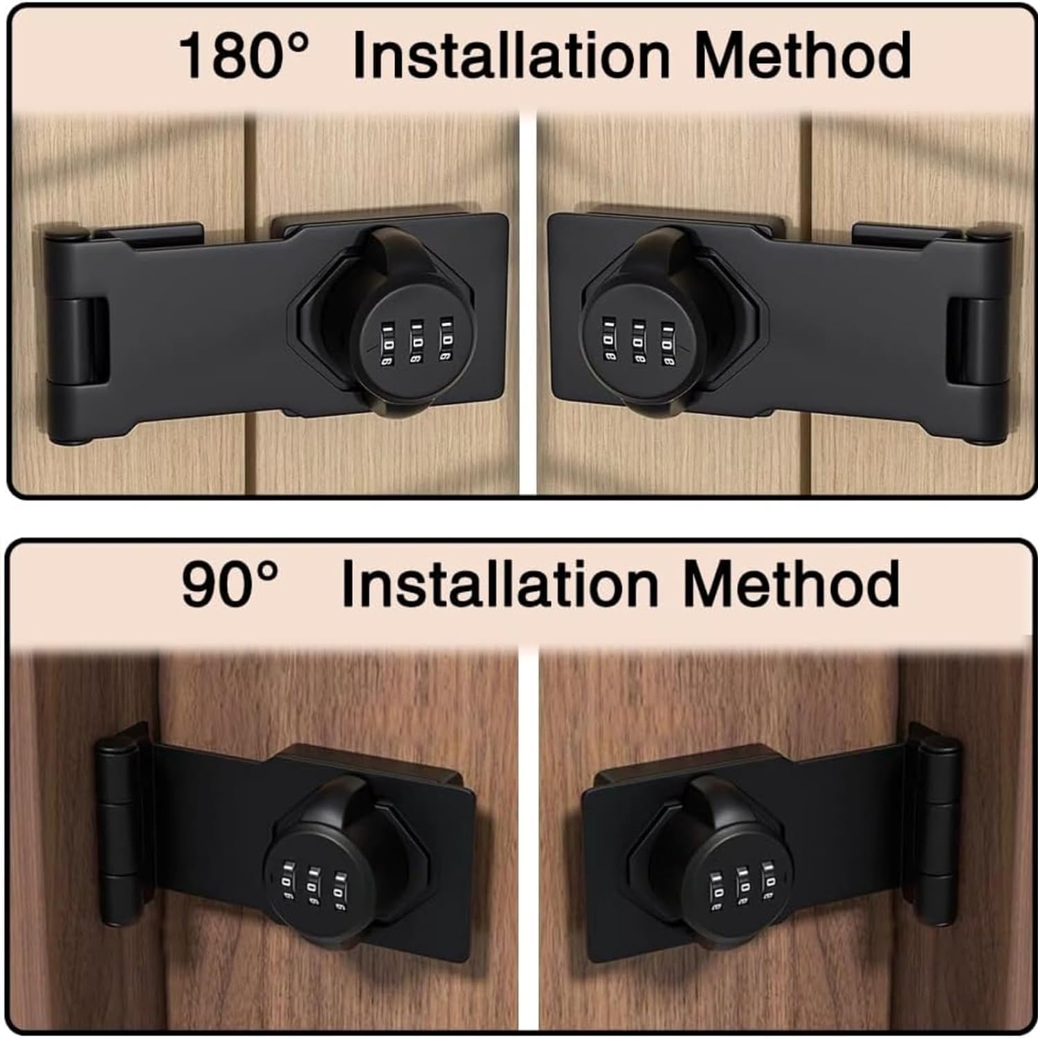 Serratura A Combinazione 3 Cifre Per Porte - Nero, 7.6 Cm, Fino A 10000 Codici, Per Armadi E Cassetti - Foto 14