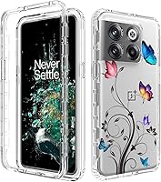 Vista 6 de Funda para OnePlus 10T/OnePlus Ace Pro CPH2415 con protector de pantalla de vidrio templado, cuerpo completo transparente con protección de diseño