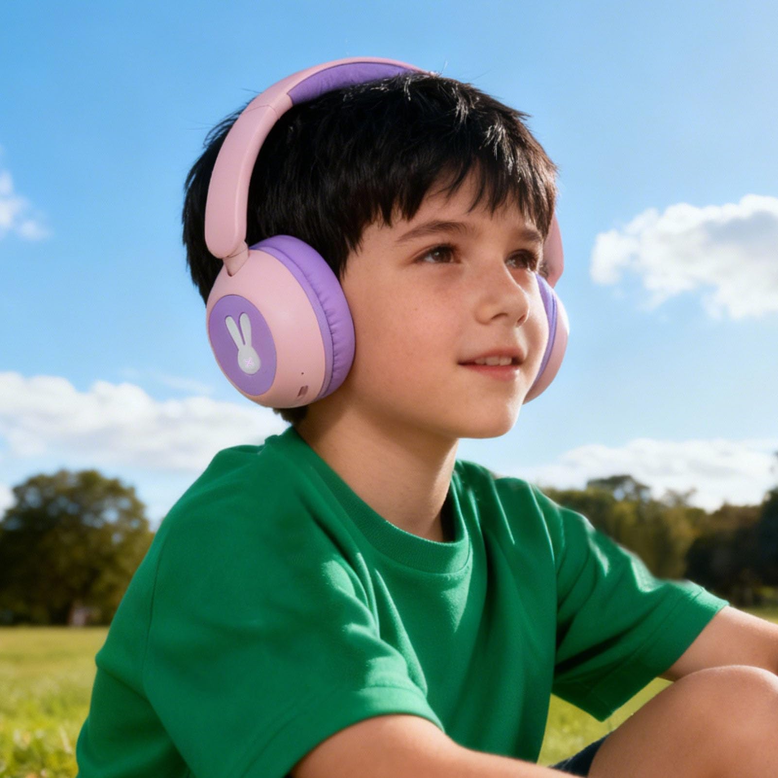 Cuffie Bluetooth per Bambini, Bluetooth 6.0 Cuffie Wireless Pieghevoli per Bambini, Volume di Riproduzione Limitato, 25 Ore, Sicure, per con Luci LED e Ricarica Rapida per (PINK)