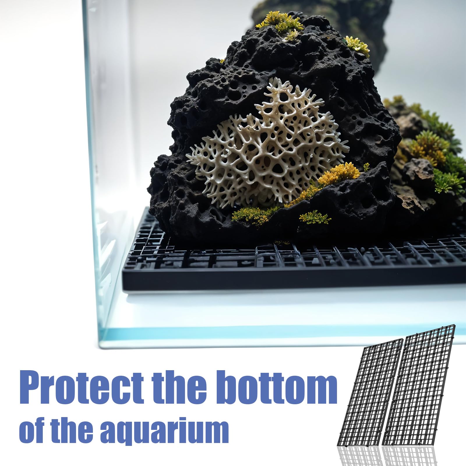 2 Stück 30x15cm Aquarium Trennwand, Aquariumgitter Aus Kunststoff Aquarium Tank Grid Trennung Brett Trennwand Für Aquarien, Aquariumteiler Für Isolation DIY-Filtration Und Aquascaping (Schwarz)