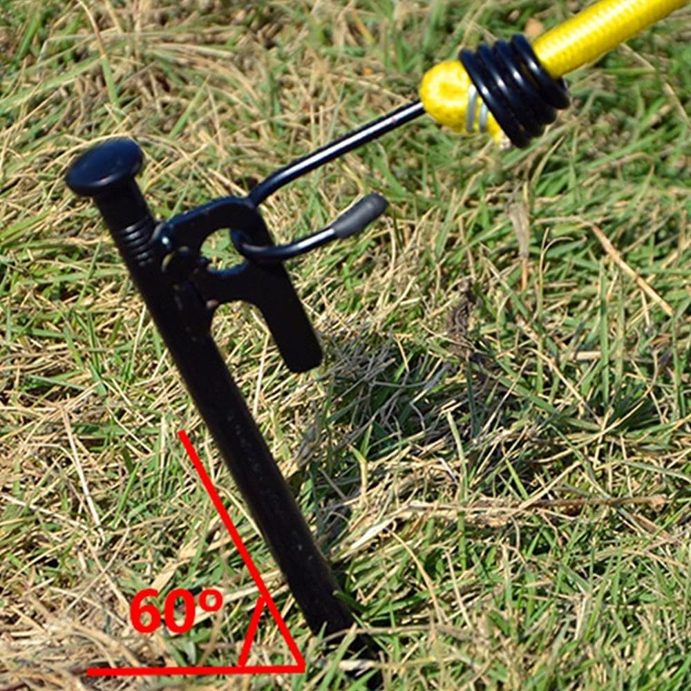 Piquets de Tente Robustes de 8 Pouces, piquets de Tente Non pliés en Acier forgé, piquets de Camping idéaux pour Les endroits Rocheux/durs 6 pièces/Paquet