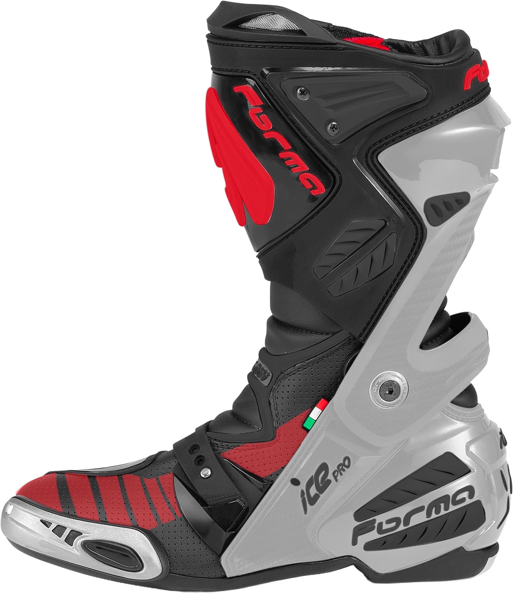 Forma Ice Pro Flow Motocyklowe buty, szary/czarny/czerwony, 46